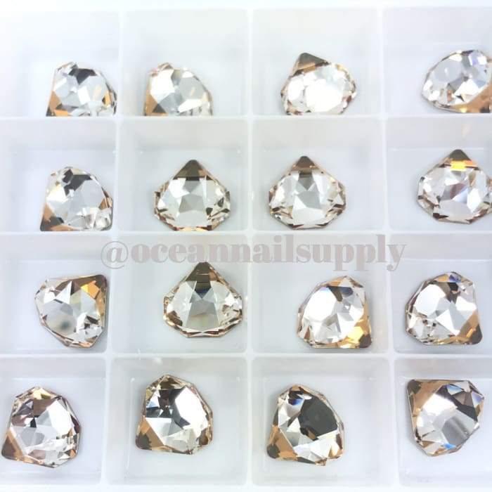 4928 Swarovski Tilted Chaton Copper Z - OceanNailSupply