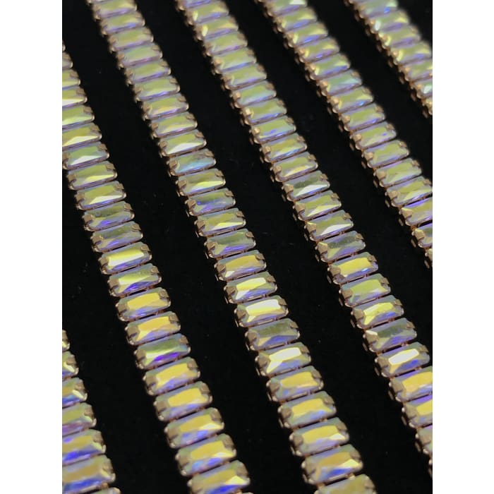 AB Crystal Link Chain (Gold) - OceanNailSupply