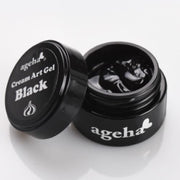 AGEHA CREAM ART GEL BLACK 2.7G [JAR] - OceanNailSupply