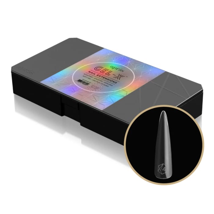 APRÉS GEL-X TIPS - JENNY QUEEN OF BLING SCULPTED STILETTO EXTRA EXTRA EXTRA LONG - OceanNailSupply