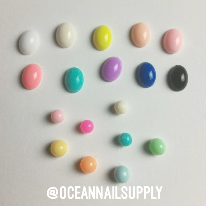 Candy Stone Oval and Round - OceanNailSupply