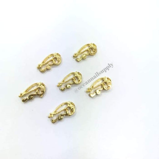 Charms - A004 Gold Nail Shield - OceanNailSupply