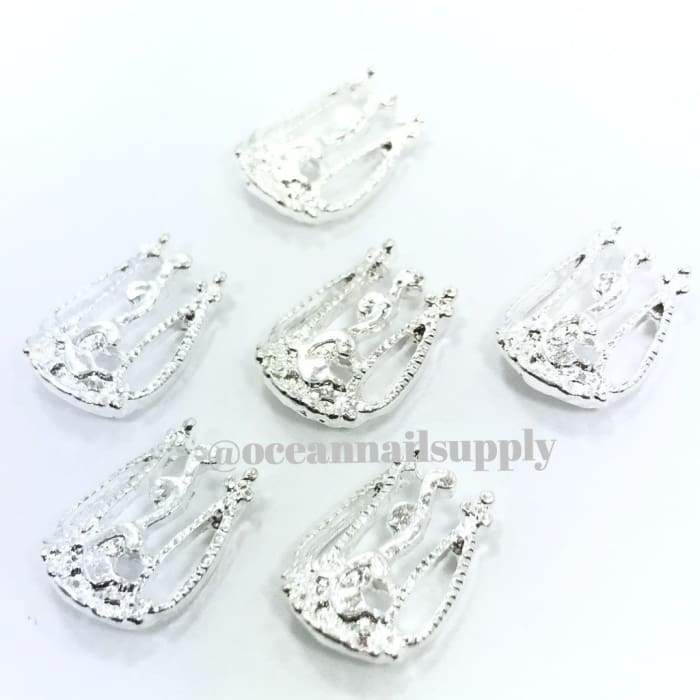 Charms - A005 Silver Nail Shield - OceanNailSupply