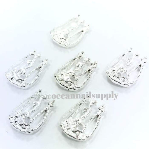 Charms - A005 Silver Nail Shield - OceanNailSupply