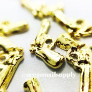 Charms - A022 Gold Gunn - OceanNailSupply
