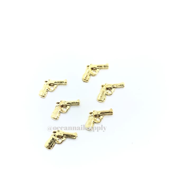 Charms - A022 Gold Gunn - OceanNailSupply