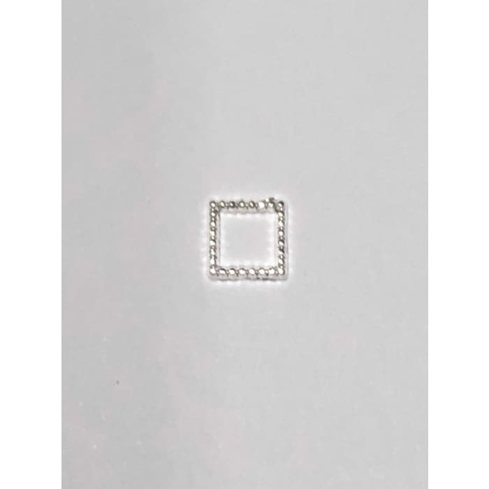Charms - A195 (Textured Square - Silver) - OceanNailSupply
