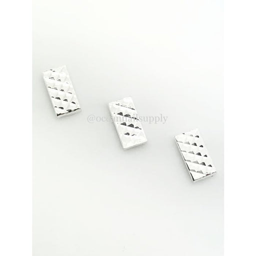 Charms - Small Texture Bar Silver - OceanNailSupply
