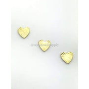 Charms - Texture Heart Gold - OceanNailSupply