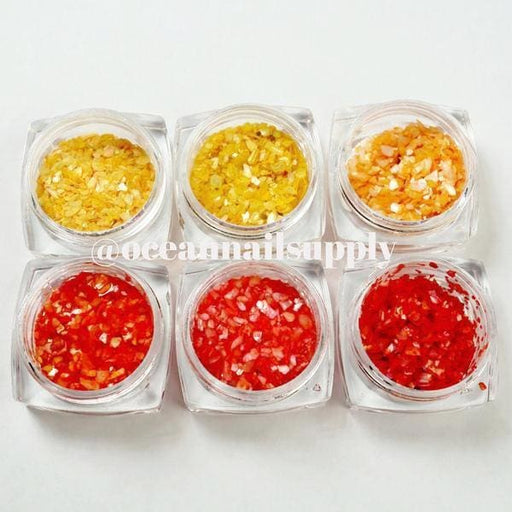 Crushed seashell collection 2 - OceanNailSupply