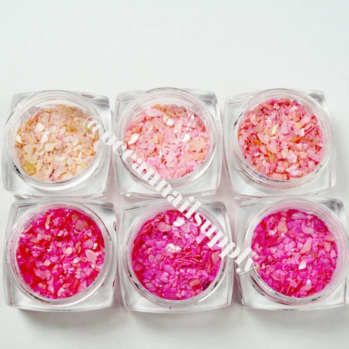 Crushed seashell collection 3 - OceanNailSupply