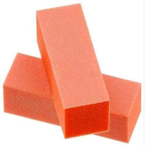 Dixon 3 Sided Orange/White Acrylic Nail Buffer 100/100 Grit - OceanNailSupply