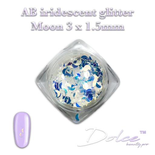 Dolce® AB Iridescent Glitter - Moon 3x1.5mm - OceanNailSupply