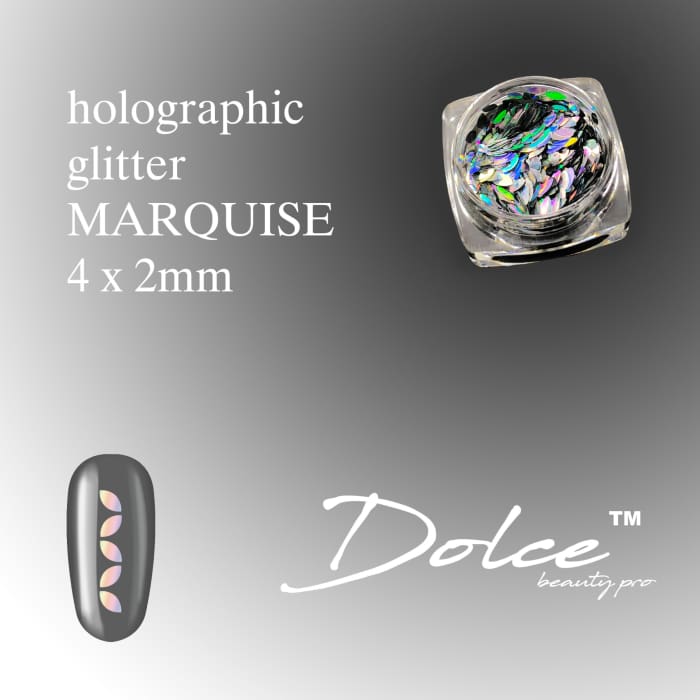 Dolce® Holographic Glitter - Marquise 4x2mm - OceanNailSupply