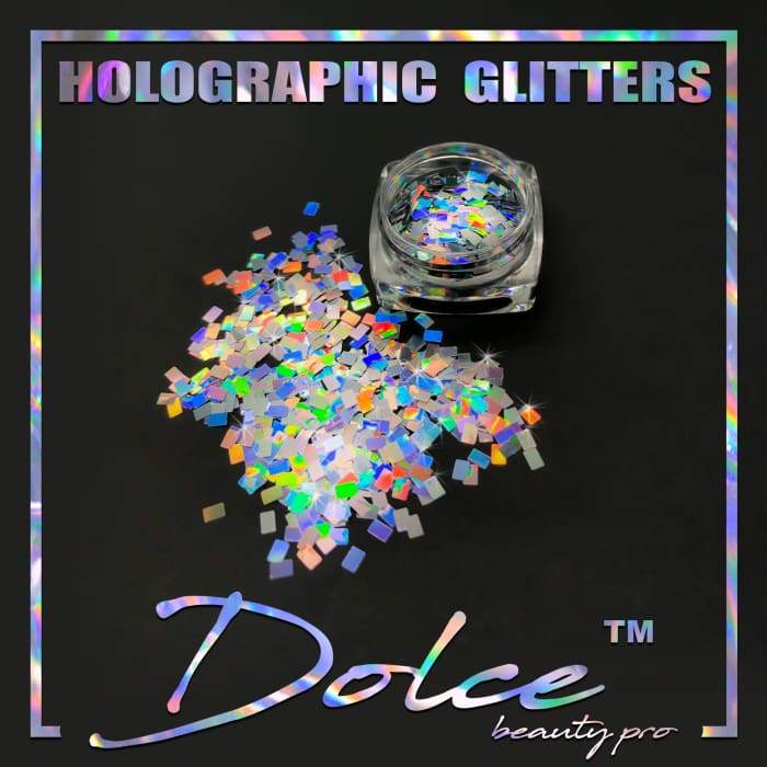 Dolce® Holographic Glitter - Rectangle 2x3mm - OceanNailSupply