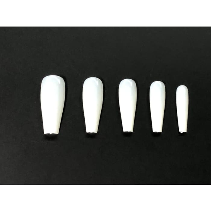 Full-Cover Long Coffin - Natural - OceanNailSupply