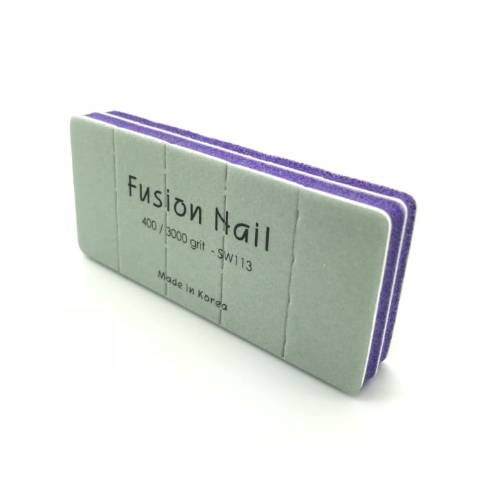 Fusion Nail 2 Sided Shiny Buffer 400/ 3000 Grit - OceanNailSupply