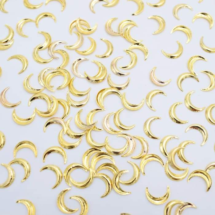 Japanese Decoration - Gold Crescent Moon - OceanNailSupply