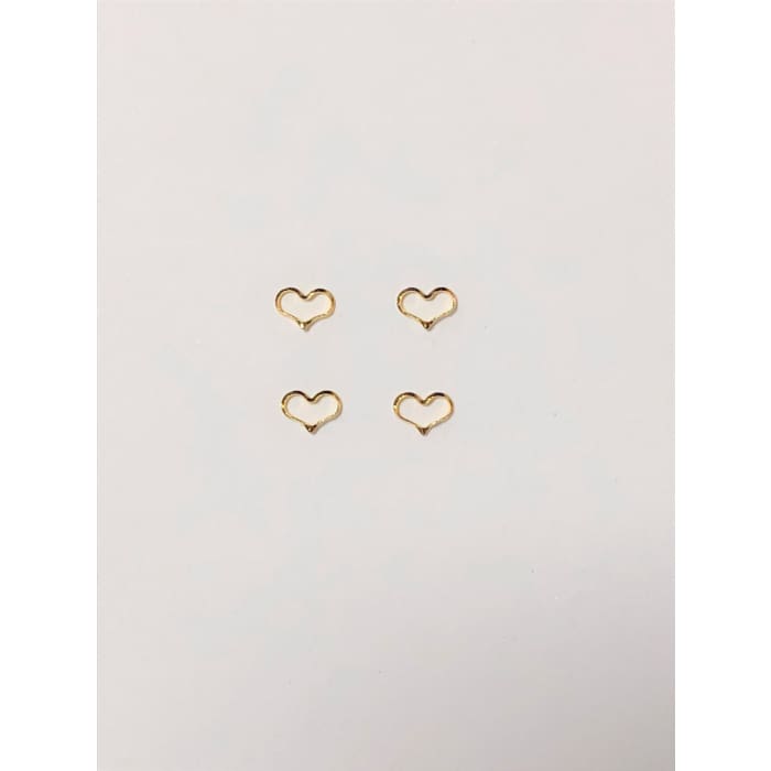 Japanese Decoration Gold Heart Frame - OceanNailSupply