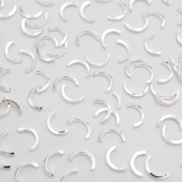 Japanese Decoration - Silver Semi Circle - OceanNailSupply