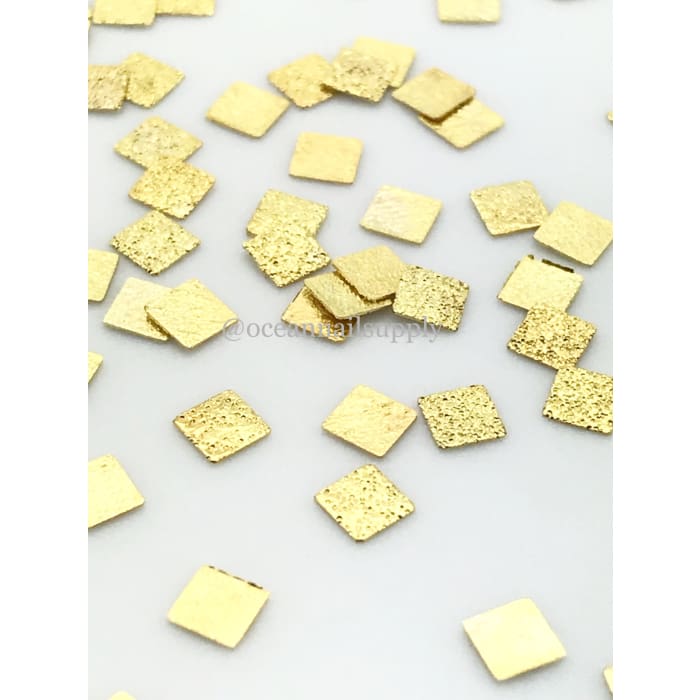 Japanese Stud Texture Square Flat [GOLD] - OceanNailSupply
