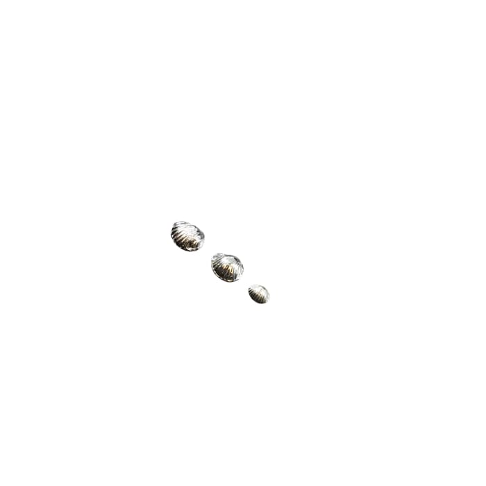 Japanese Studs Clam [SILVER] - OceanNailSupply