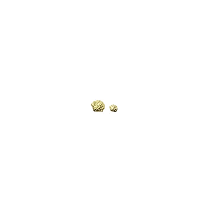 Japanese Studs Fancy Clam [GOLD] - OceanNailSupply