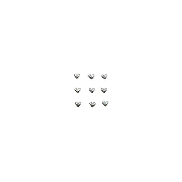 Japanese Studs Heart [SILVER] - OceanNailSupply