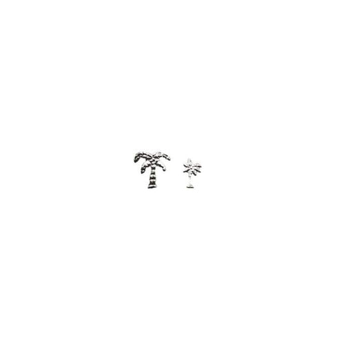 Japanese Studs Palm Tree [SILVER] - OceanNailSupply
