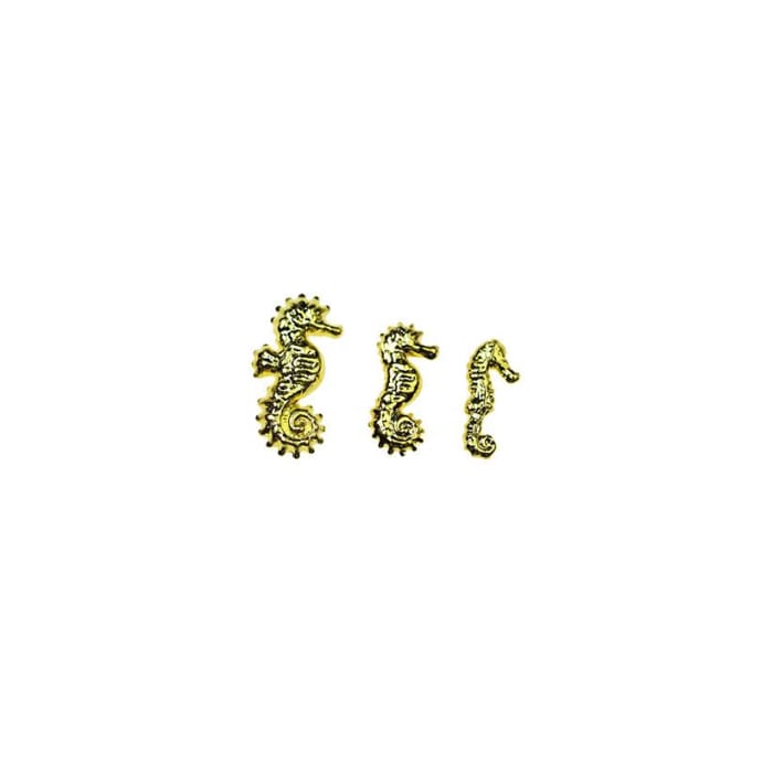Japanese Studs Seahorse [GOLD] - OceanNailSupply