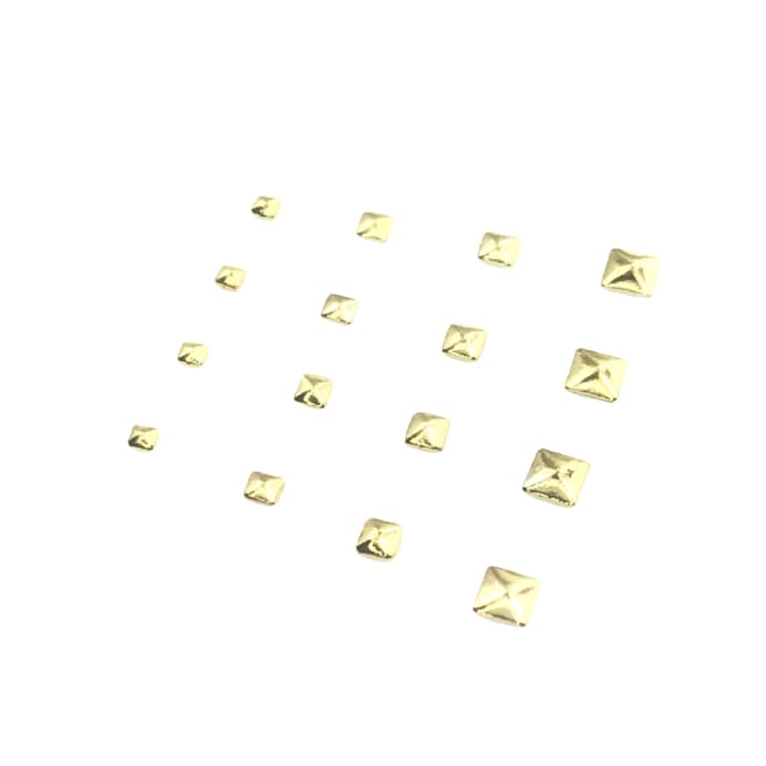 Japanese Studs Square Pyramid [GOLD] - OceanNailSupply