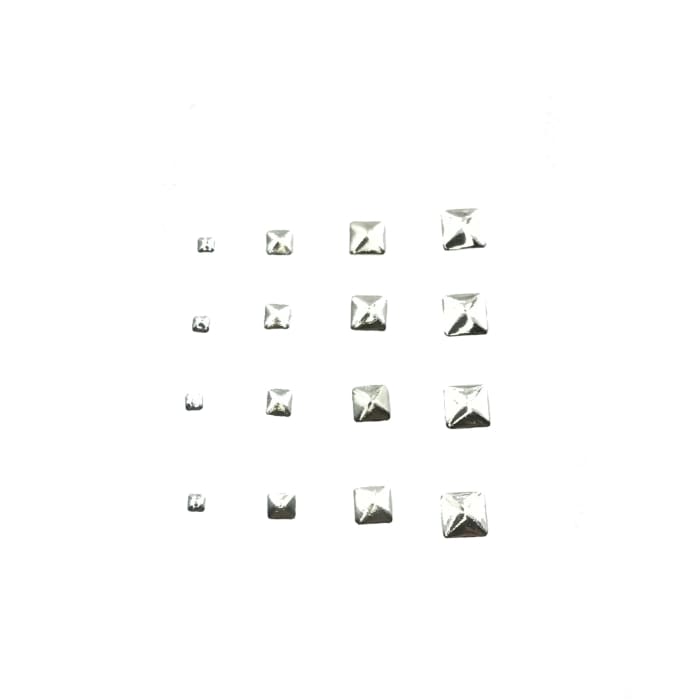 Japanese Studs Square Pyramid [SILVER] - OceanNailSupply
