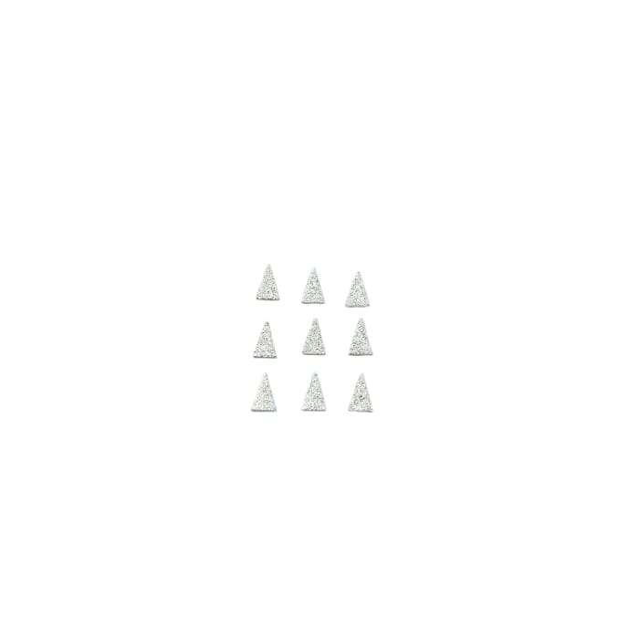 Japanese Studs Texture Arrowhead Flat [SILVER] - OceanNailSupply