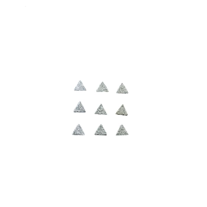 Japanese Studs Texture Triangle Flat [SILVER] - OceanNailSupply