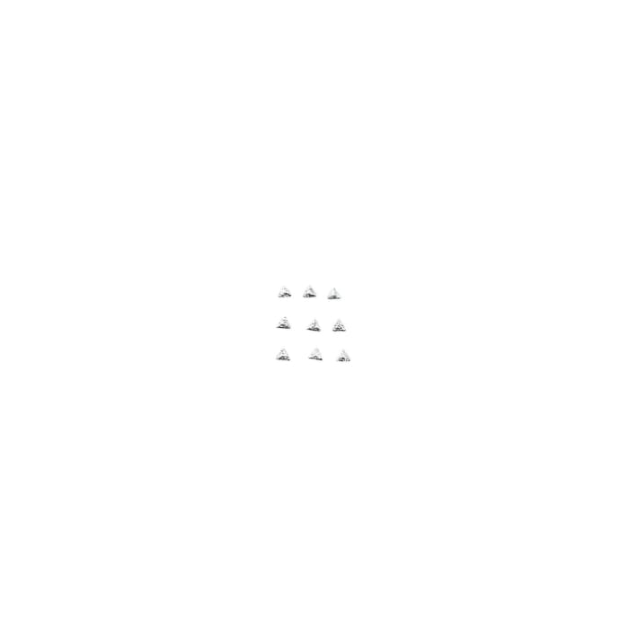 Japanese Studs Texture Triangle Pyramid [SILVER] - OceanNailSupply