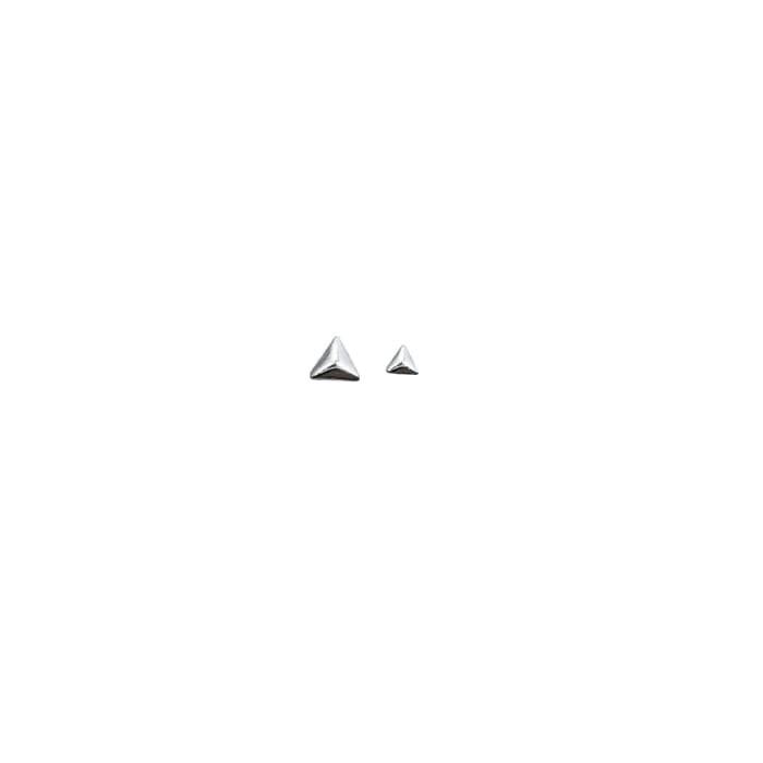Japanese Studs Triangle Pyramid [SILVER] - OceanNailSupply