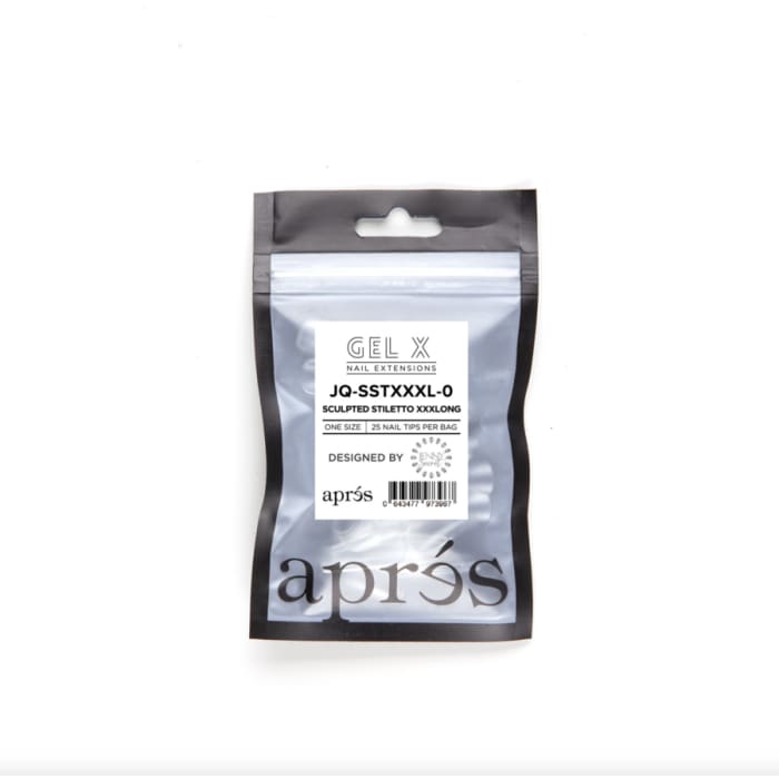 Jenny Queen x Aprés Gel-X Tips - Sculpted Stiletto Extra Extra Extra Long (Refill Bags) - OceanNailSupply