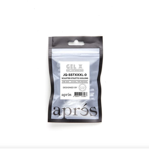 Jenny Queen x Aprés Gel-X Tips - Sculpted Stiletto Extra Extra Extra Long (Refill Bags) - OceanNailSupply