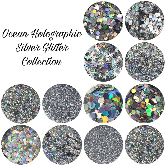 Ocean Holographic Silver Glitter Collection - OceanNailSupply