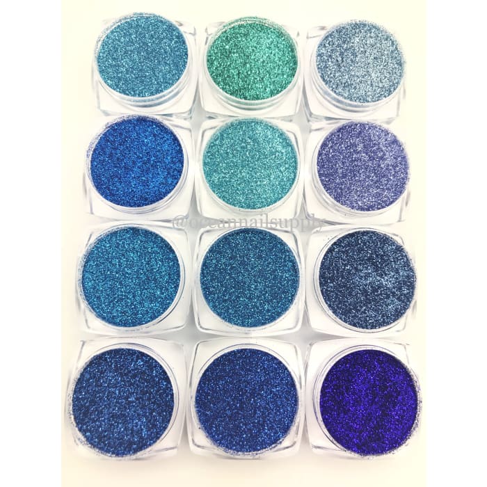 Ocean Metallic Glitter Collection - Blue - OceanNailSupply