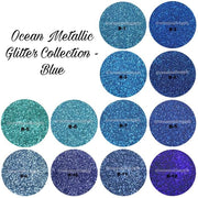 Ocean Metallic Glitter Collection - Blue - OceanNailSupply