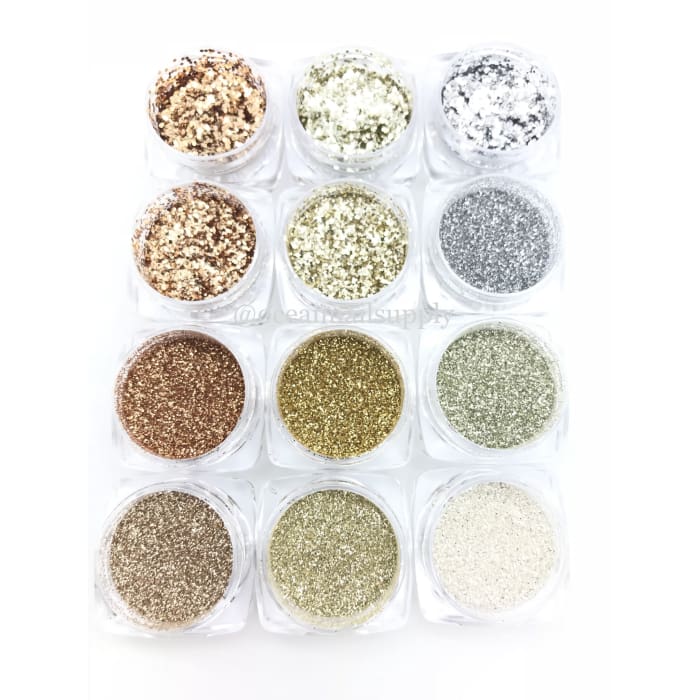 Ocean Metallic Glitter Collection - Gold + Silver - OceanNailSupply