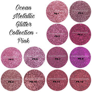 Ocean Metallic Glitter Collection - Pink - OceanNailSupply