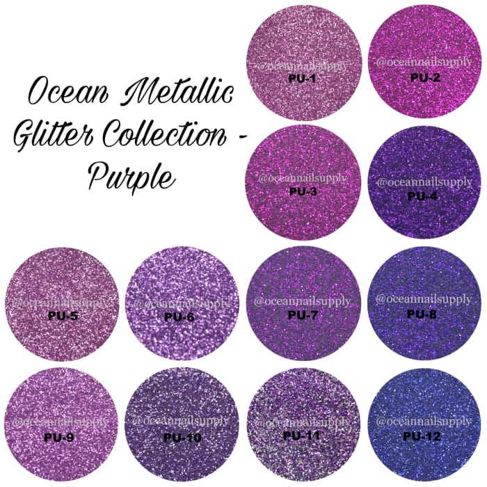 Ocean Metallic Glitter Collection - Purple - OceanNailSupply