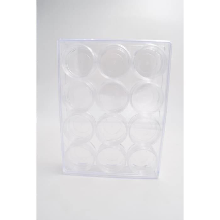 Plastic Case Storage with 12 Jars - OceanNailSupply