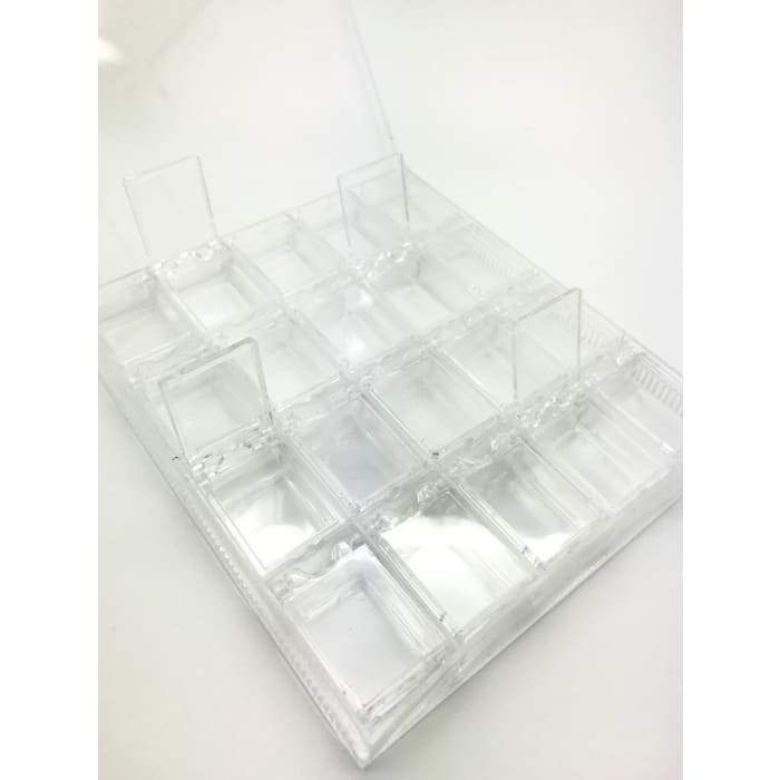 Plastic case storage with 20 small boxes - OceanNailSupply