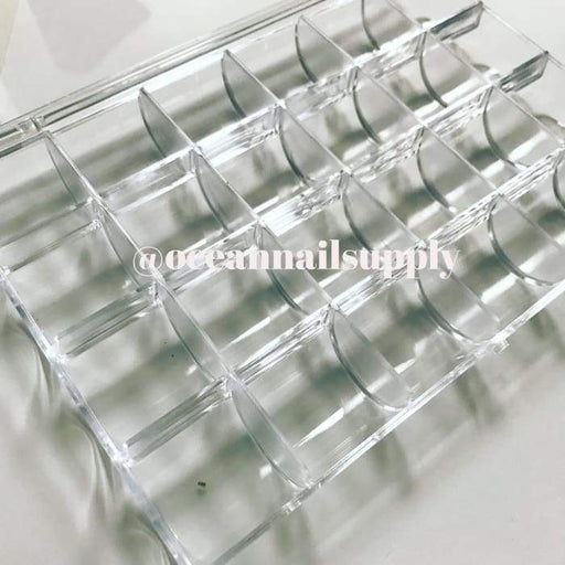Plastic case storage with 24 slots for storage - OceanNailSupply