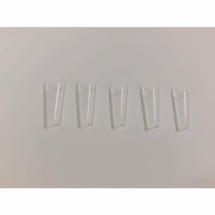 Precision Coffin Nail Tips in Clear - OceanNailSupply