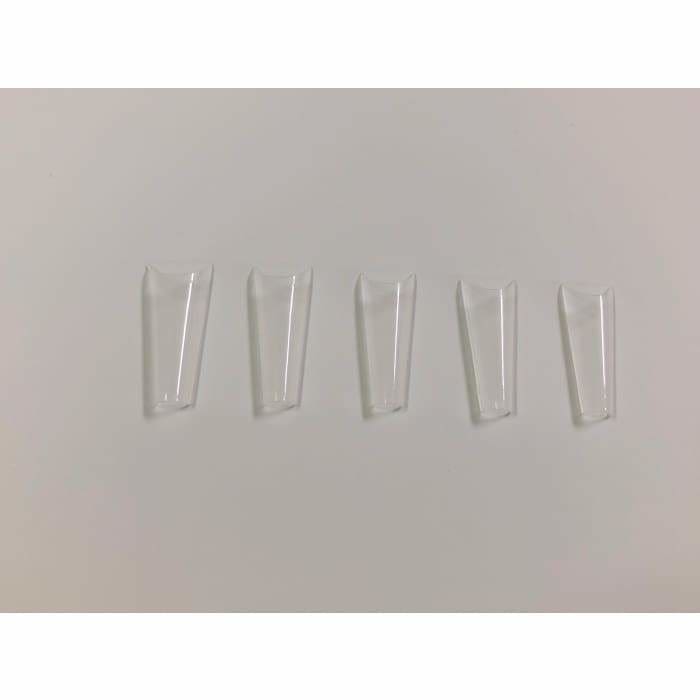 Precision Coffin Nail Tips in Clear - OceanNailSupply