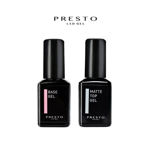 PRESTO CLEAR BASE AND MATTE TOP GEL BUNDLE [BOTTLE] - OceanNailSupply